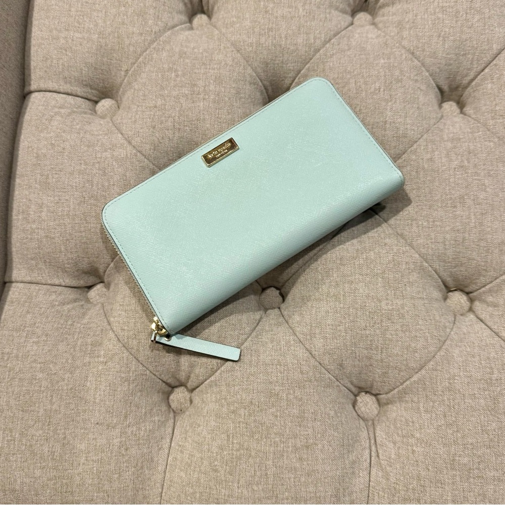 Kate Spade NY Newbury Lane Loden Light Blue Satchel & Matching Wallet - Picture 2 of 16